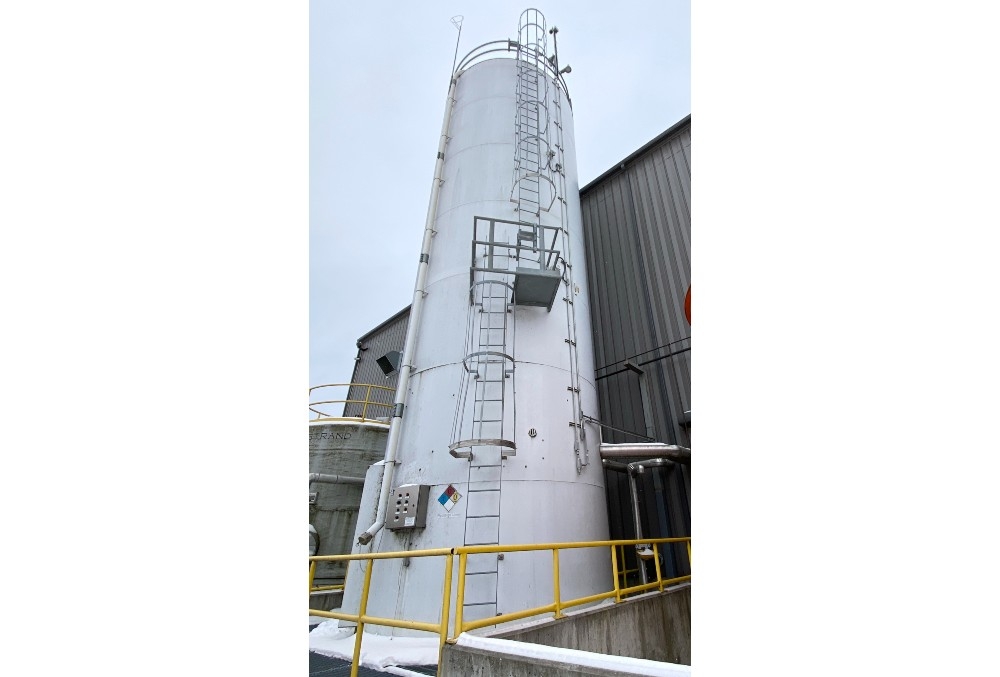 Chemco hydrated lime silo with high shear mixing system